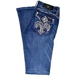 miss me デニム Acid Sequined Cross Bootcut Denim | Only $96.90 | Medium